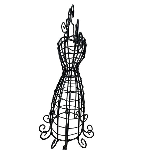 Miniature Wire Mannequin Dress Form Jewelry Holder 15" - Picture 10 of 12